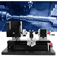InLoveArts 20000Rpm 60W Mini Torno de metal- 12V DC - 5A Hss Herramienta de torneado y cubierta de protección de correa…